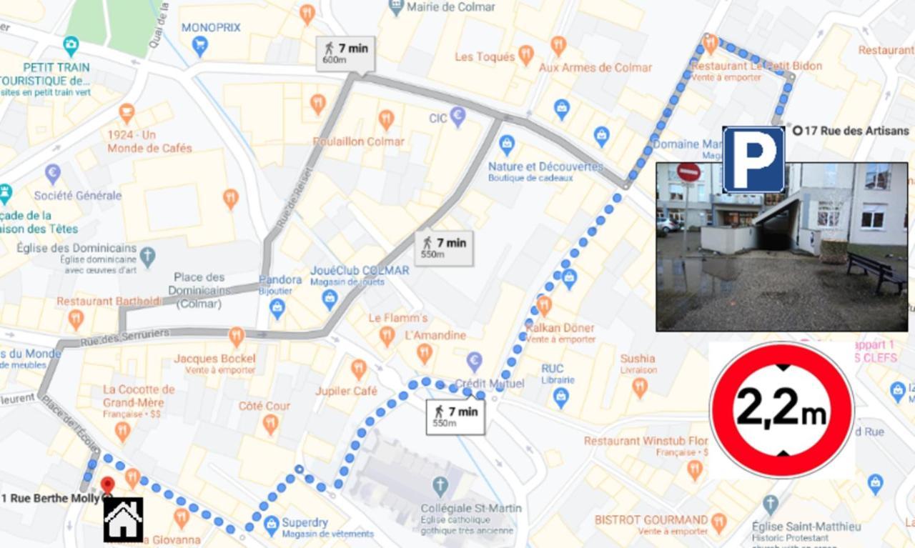 Apartamento Aux Bijoux De Colmar - Le Saphir - 1 Parking Gratuit Exterior foto